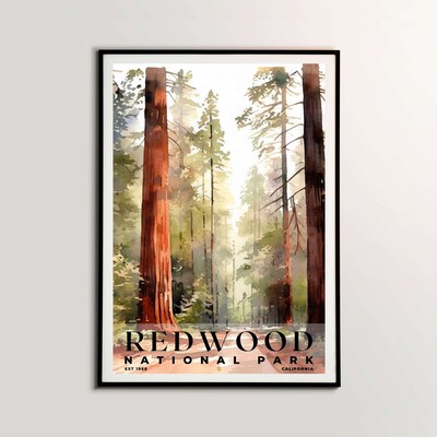 Redwood National and State Parks Poster, Travel Art, Office Poster, Home Decor | S4 - image1